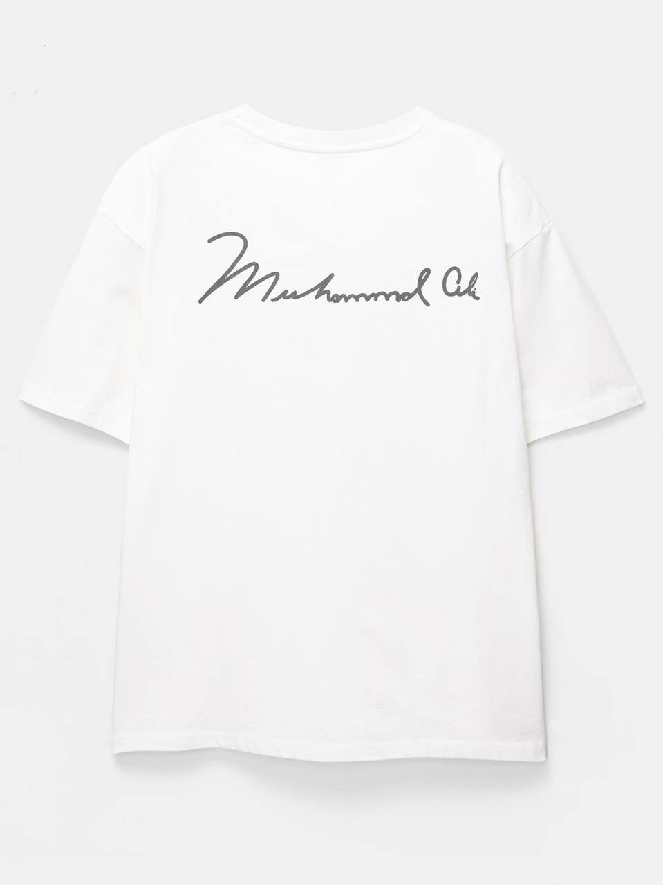 Muhammad Ali „People's Champ“ Oversized-T-Shirt – Weiß