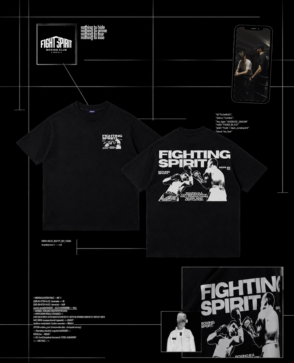FIGHTING SPIRIT — Boxing Oversized T-Shirt | Berlin 01