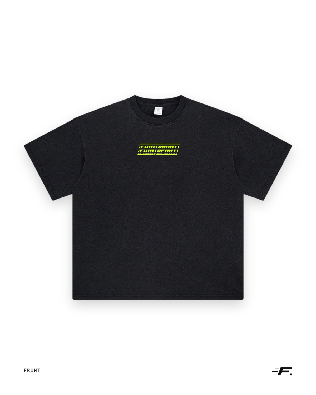 Fighting Spirit — Round One Oversized T-Shirt | Washed Black