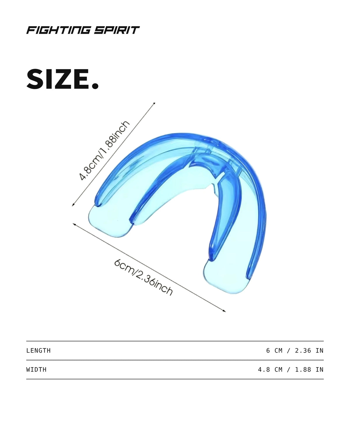 Fighting Spirit™ Double-Layer Boxing Mouthguard – Blue