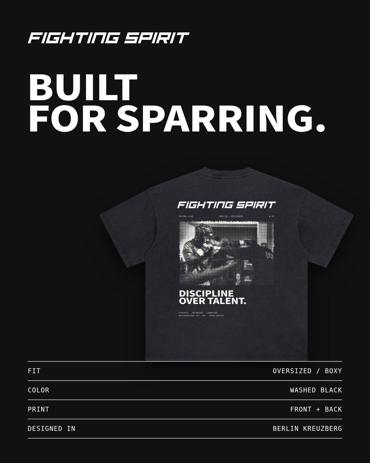 Fighting Spirit — Discipline Over Talent Tee