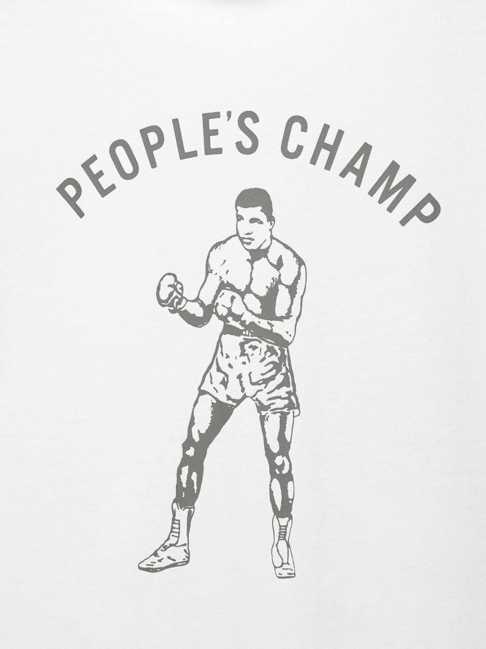 Muhammad Ali „People's Champ“ Oversized-T-Shirt – Weiß