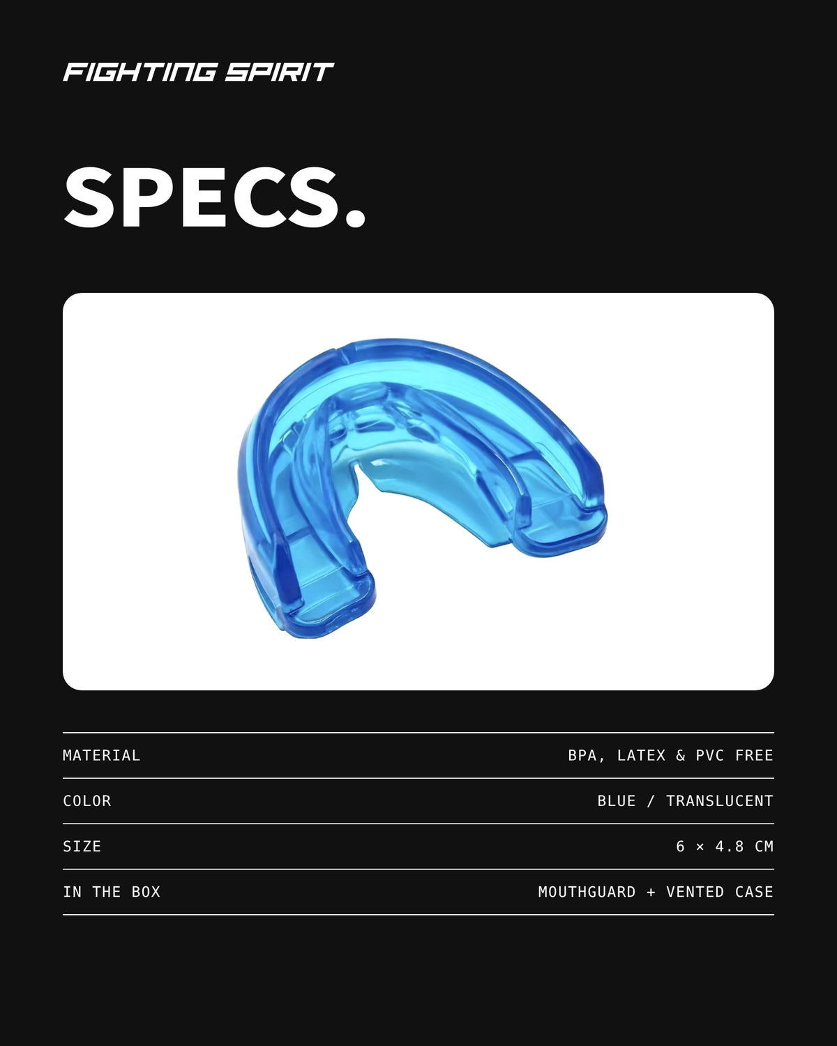 Fighting Spirit™ Double-Layer Boxing Mouthguard – Blue