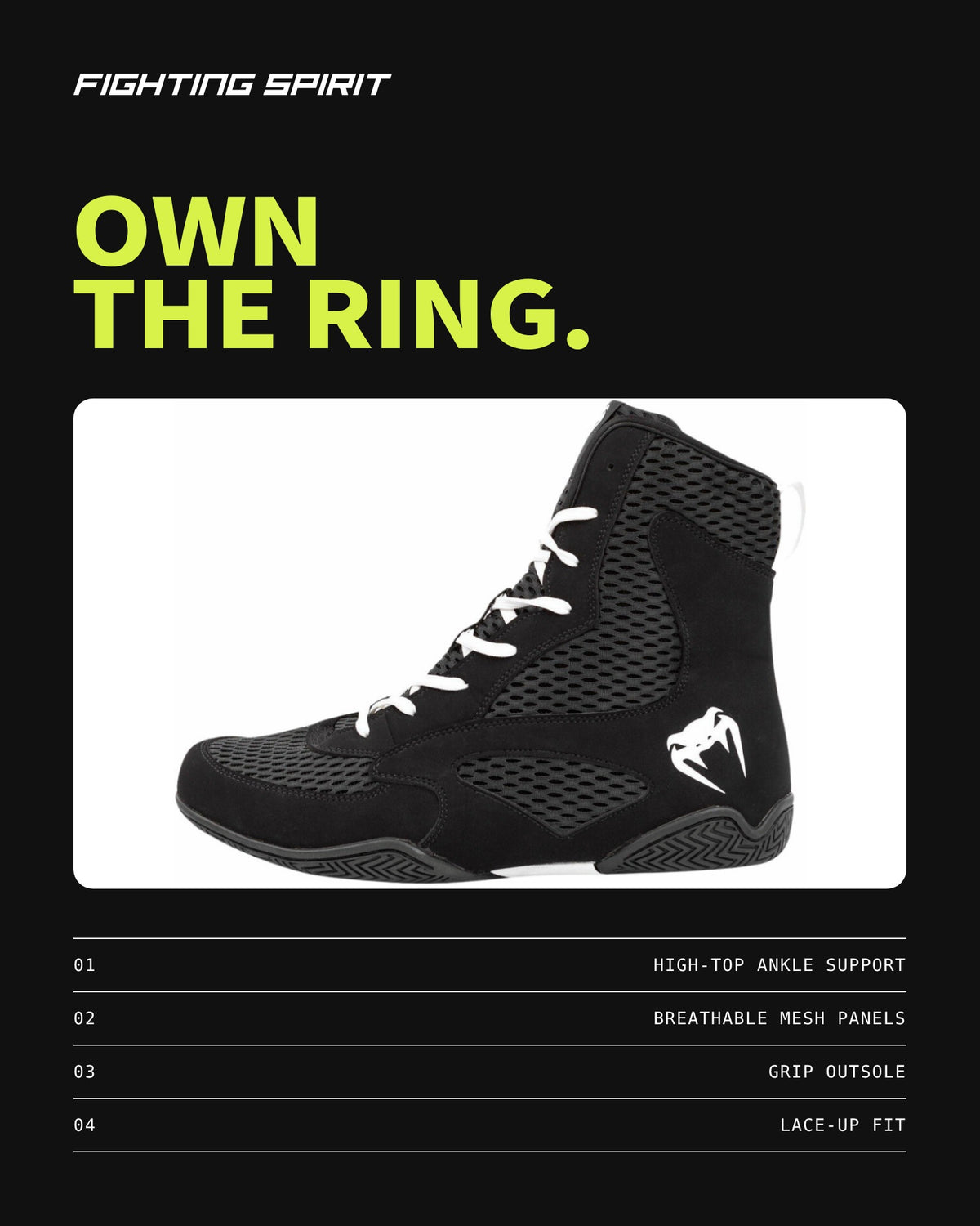 Venum Boxschuhe – Schwarz / Weiß