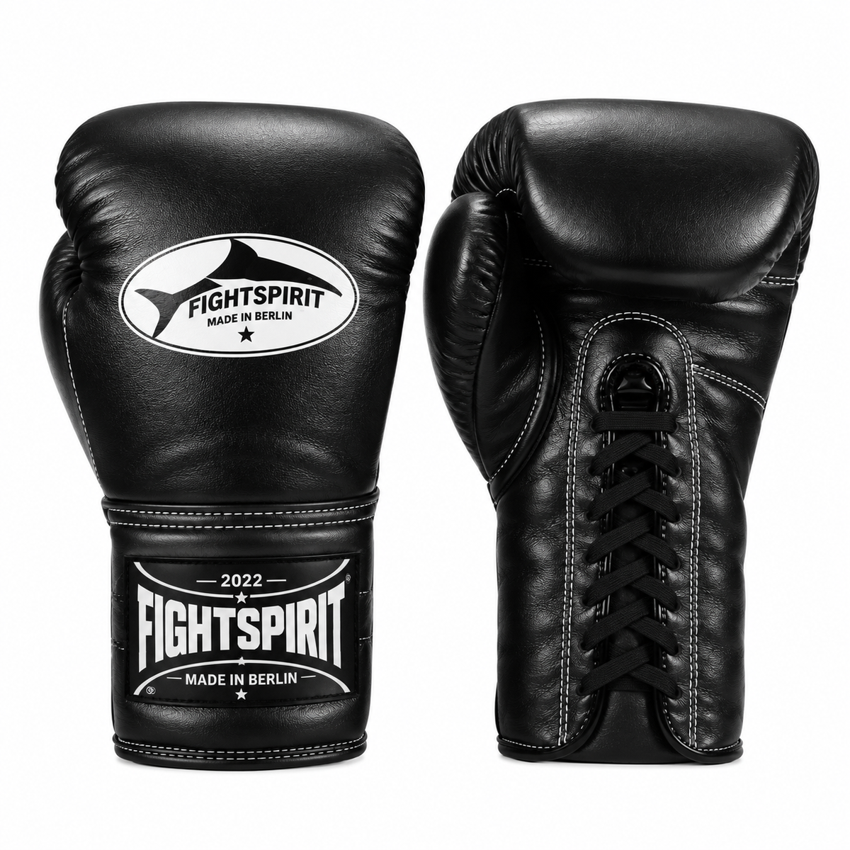 FightSpirit™ Professional Lace-Up Boxing Gloves