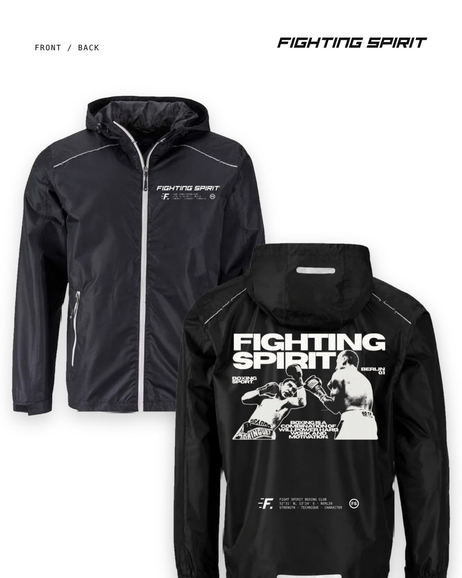 FIGHTING SPIRIT BOXER WINDBREAKER — BLACK | FW26