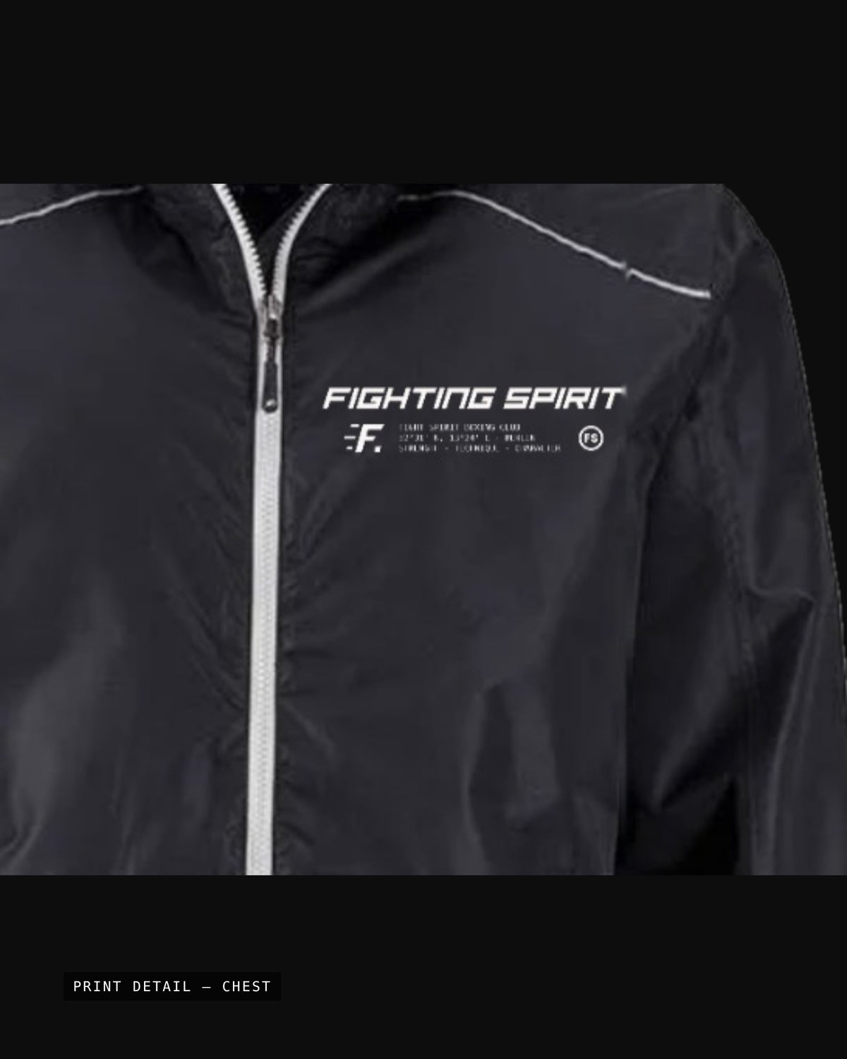 FIGHTING SPIRIT BOXER WINDBREAKER — BLACK | FW26