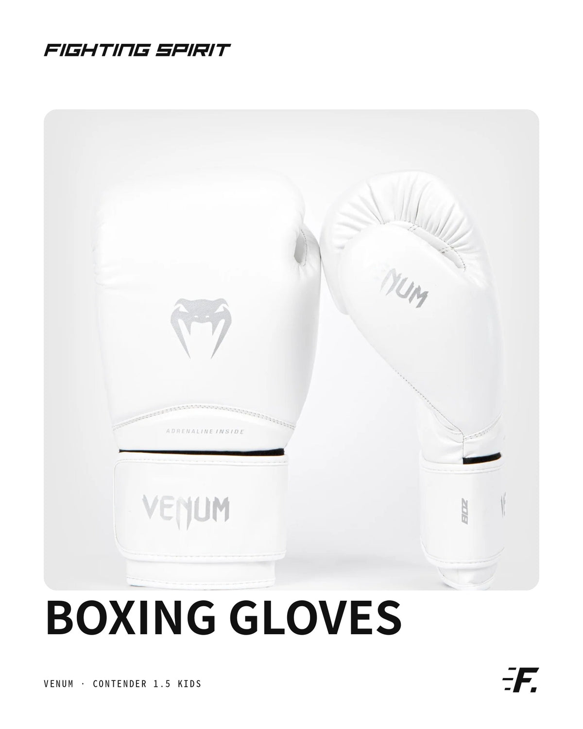 Venum Contender 1.5 Kids Boxing Gloves – White/Silver